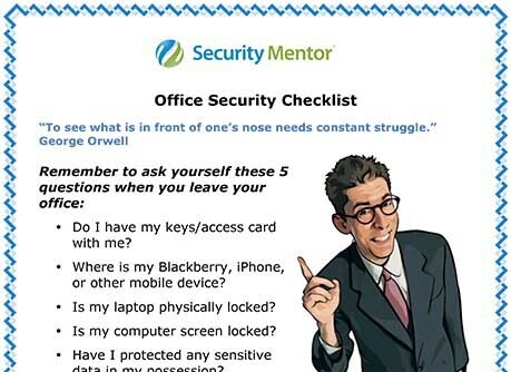 Example of Security Mentor lesson summary tips from our Office Security awareness training lesson