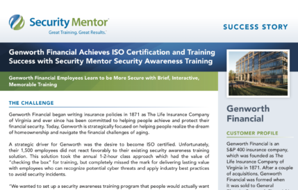 Security Mentor Case Study with Genworth Financial