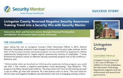 Security Mentor Case Study with Livingston County, Michigan