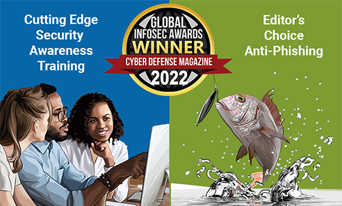 Security Mentor Winner Global Info Sec Award Security Awareness Training Anti Phishing Global InfoSec Award Emblem for Cutting Edge Security Awareness Training and Editor's Choice Anti-Phishing