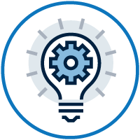 Innovation Icon Icon representing Security Mentor core value of Innovation