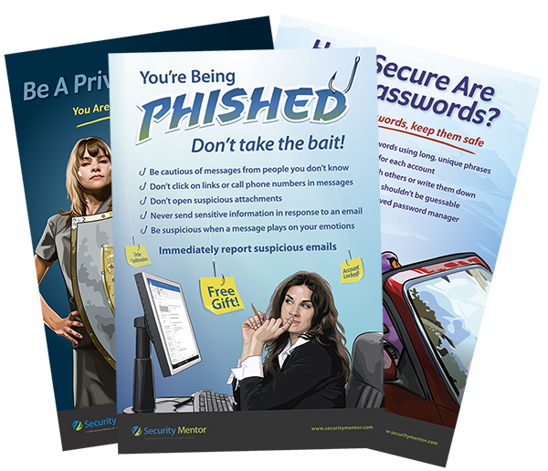 Security Mentor posters Security Mentor posters