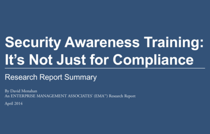 EMA industry report on security awareness training sponsored by Security Mentor